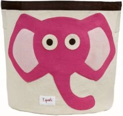 3 Sprouts Storage Bin Elephant Pink