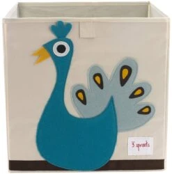 3 Sprouts Storage Box Peacock