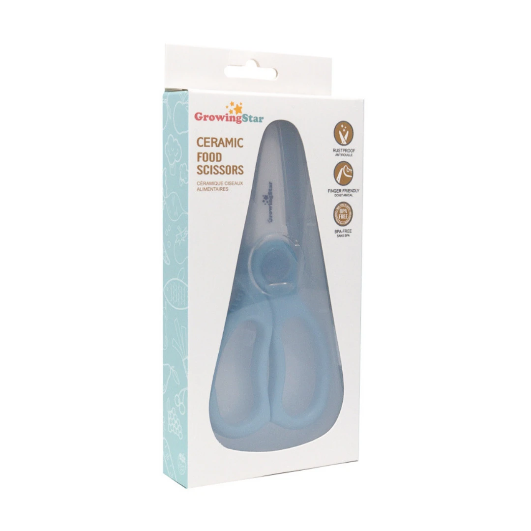 Growing Star Ceramic Food Scissors - Blue 2 Growing Star Ceramic Food Scissors - Blue - Image 2