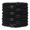 L.Erickson Grab & Go Ponytail Holders Set Of Eight - Black