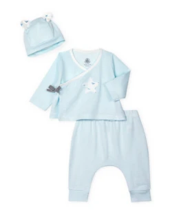 Petit Bateau Ensemble Sleepsuit 4 Pieces Gift Set Blue -Selected Baby Products Stores 96320008
