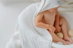 Nest Design 9 Layer Organic Cotton Hooded Towel (Baby) - Ox-Standing! 95x95cm -Selected Baby Products Stores 9 layer cotton hooded baby towel ox standing 6