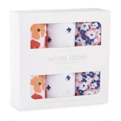Aden & Anais Classic Swaddles - Flora 3-pack -Selected Baby Products Stores aden anais white label baby swaddle 3pk navy orange flowers flora wl2001 2