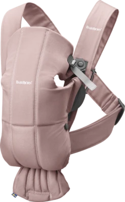 BabyBjorn Baby Carrier Mini - Old Rose Cotton Dusty Pink