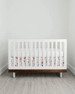 Little Unicorn Cotton Muslin Crib Skirt Summer Poppy -Selected Baby Products Stores dsc 6416 1024x1024