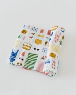 Little Unicorn Cotton Muslin Swaddle Single Beach Bag