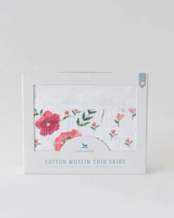 Little Unicorn Cotton Muslin Crib Skirt Summer Poppy -Selected Baby Products Stores dsc 9497 1024x1024