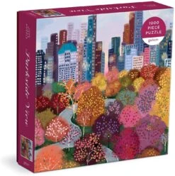Galison Parkside View 1000 Pc Puzzle In A Square Box