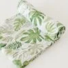 Little Unicorn Cotton Muslin Swaddle Single Tropical Leaf