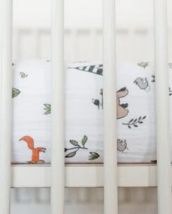 Little Unicorn Cotton Muslin Crib Sheet Forest Friends -Selected Baby Products Stores littleunicorn cottoncribsheet forestfriends 1024x1024