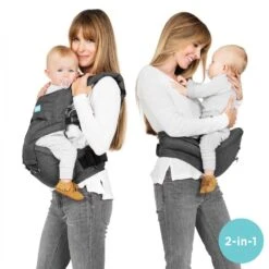 Moby 2-In-1 Grow With Baby Carrier And Hip Seat 100% Cotton - Grey -Selected Baby Products Stores moby hipseat in 2100x2100 text