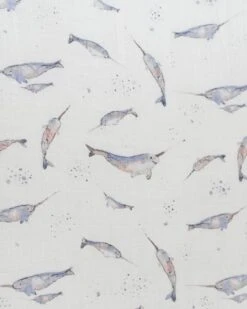 Little Unicorn Cotton Muslin Crib Sheet Narwhal -Selected Baby Products Stores narwhal 2