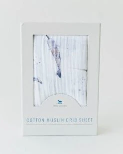 Little Unicorn Cotton Muslin Crib Sheet Narwhal -Selected Baby Products Stores narwhal 3