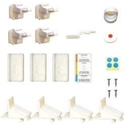 Qdos Adhesive Magnet Lock - White (4 Pack)