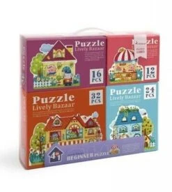 Mideer Beginner 4 In 1 Puzzle - Lively Bazaar 3+