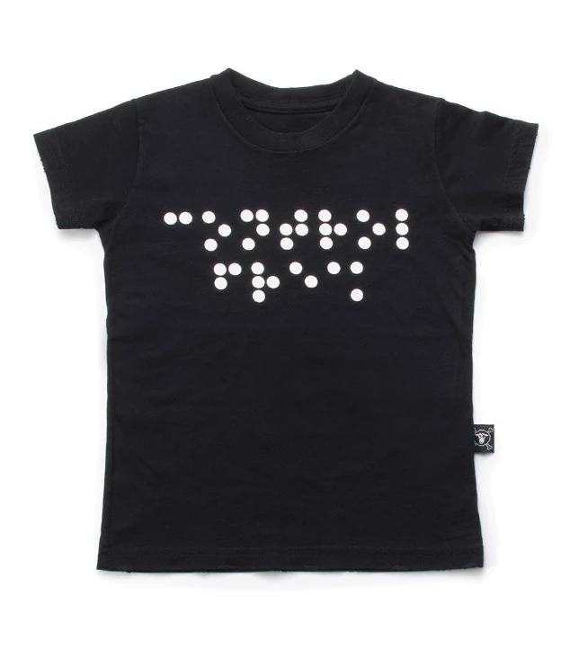 NuNuNu Braille T-Shirt Black 1 NuNuNu Braille T-Shirt Black