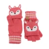 FlapjackKids Knitted Fingerless Gloves With Mitten Flap - Deer Large (4-6Yrs)