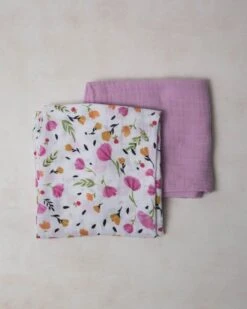Little Unicorn Organic Cotton Muslin Swaddle 2 Pack Berry & Bloom -Selected Baby Products Stores untitled 0038 1024x1024
