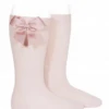 Condor Perle Knee High Socks With Bow Rosa 526 (Rose)