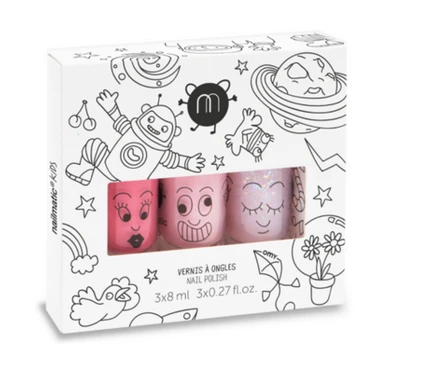 Nailmatic Cosmos Set Of 3 Kids Water-Based Nail Polishes Pink 3x8 Ml 1 Nailmatic Cosmos Set Of 3 Kids Water-Based Nail Polishes Pink 3x8 Ml